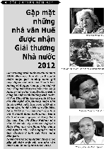 Gặp những nhà văn Huế được nhận Giải thưởng Nhà nước 2012