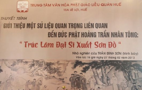 Nhà nghiên cứu Trần Đình Sơn thuyết trình về bức tranh “Trúc Lâm Đại sĩ xuất sơn đồ”