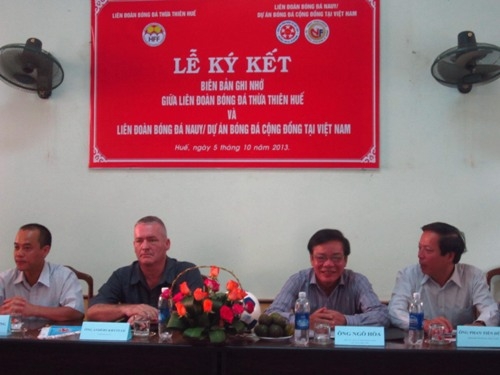 Lễ ký kết biên bản ghi nhớ giữa liên đoàn Bóng đá Na Uy và Liên đoàn bóng đá Thừa Thiên Huế.