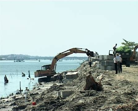 Dự án kè chắn sóng Hải Dương sẽ hoàn thành trước mùa mưa bão 