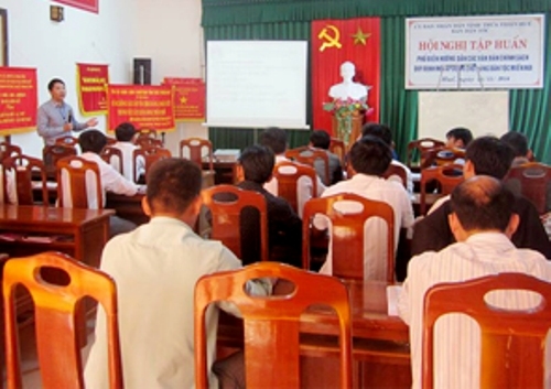   Năm 2015 tập huấn cho trên 200 cán bộ xã, thôn, bản đặc biệt khó khăn trên địa bàn tỉnh