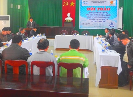 Hội thảo báo cáo nghiên cứu giao quyền khai thác thủy sản