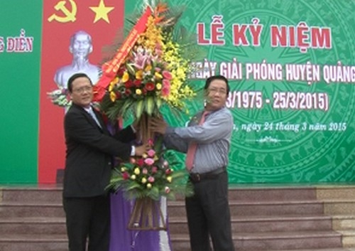Nhiều địa phương trong tỉnh tổ chức kỷ niệm 40 năm giải phóng quê hương