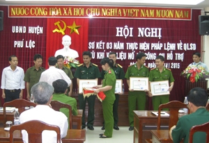 Sơ kết 3 năm thực hiện Pháp lệnh về quản lý vũ khí, vật liệu nổ và công cụ hỗ trợ