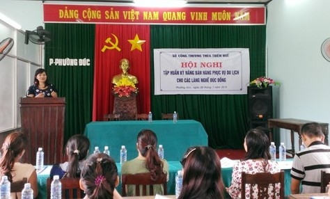 Tập huấn kỹ năng bán hàng phục vụ du lịch cho các Cơ sở làng nghề truyền thống đúc đồng tỉnh TT Huế