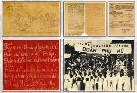 Triển lãm "Tuyên truyền Cách mạng trước năm 1945 qua tài liệu lưu trữ"