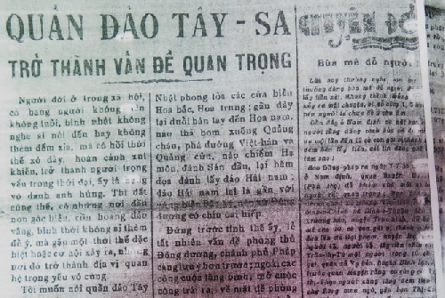 Cụ Huỳnh, báo Tiếng Dân và chủ quyền biển đảo