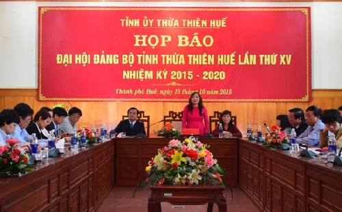 Họp báo về Đại hội Đảng bộ tỉnh lần thứ XV, nhiệm kỳ 2015 - 2020. 