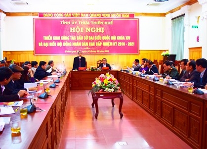 Triển khai công tác bầu cử đại biểu Quốc hội khóa XIV và HĐND các cấp nhiệm kỳ 2016 - 2021