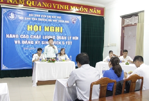 Hội nghị "nâng cao chất lượng quản lý Hội và đăng ký sinh viên 5 tốt"