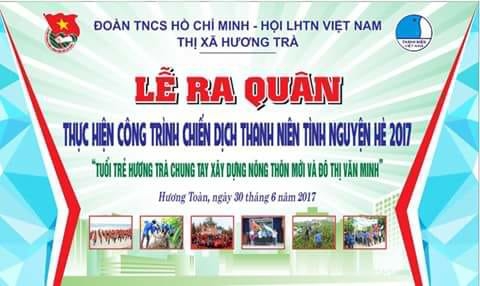 Thị Đoàn Hương Trà: ra quân thực hiện công trình chiến dịch Thanh niên tình nguyện hè năm 2017