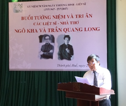 Tưởng niệm – Tri ân các liệt sĩ, nhà thơ Ngô Kha và Trần Quang Long