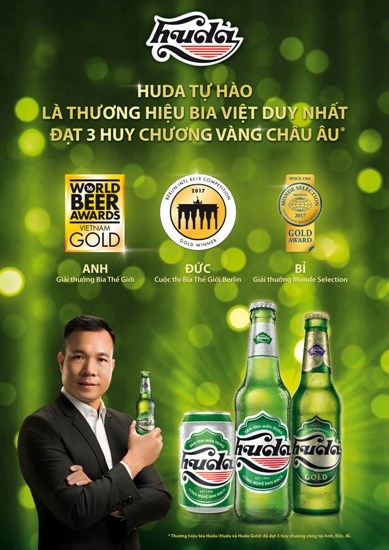 Huda : Thương hiệu bia Việt đầu tiên đạt được 3 Huy Chương Vàng Châu Âu