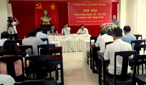 Thành phố Huế: Họp báo về tình hình thực hiện nhiệm vụ kinh tế - xã hội 6 tháng đầu năm 2018 