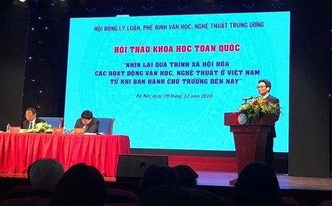 “Nhìn lại quá trình xã hội hoá các hoạt động văn học, nghệ thuật ở Việt Nam từ khi ban hành chủ trương đến nay”