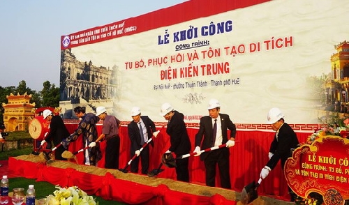 Khởi công Dự án tu bổ, phục hồi và tôn tạo di tích điện Kiến Trung