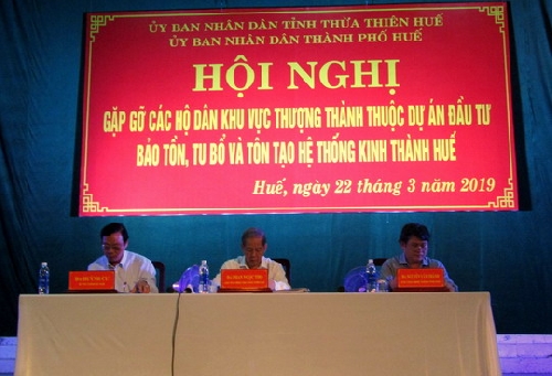 Hội nghị gặp mặt hơn 500 hộ dân Thượng thành thuộc Dự án giải tỏa các hộ dân ở khu vực Kinh thành Huế 