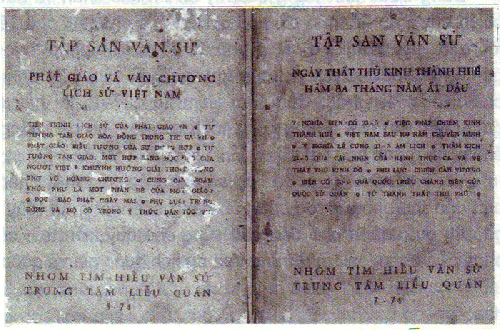 Nhóm tìm hiểu văn sử- tổ chức cách mạng biến tướng tại nội thành Huế thời kỳ 1973- 1975