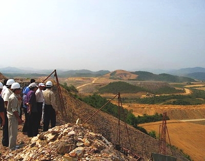 Trên công trường hồ Tả Trạch