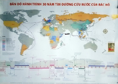 Phát hành bản đồ hành trình 30 năm tìm đường cứu nước của Bác Hồ