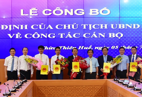 Công bố Quyết định về công tác cán bộ đối với các sở ngành