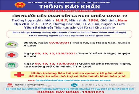 Phát hiện trường hợp nghi nhiễm Covid-19 tại A Lưới