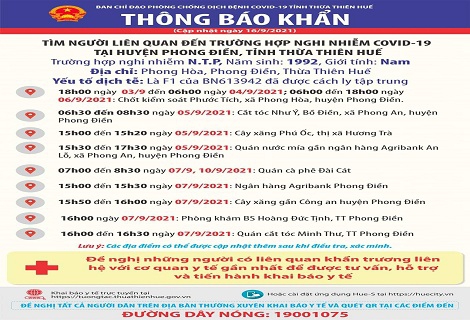 Tìm người liên quan đến trường hợp nghi nhiễm COVID-19 tại huyện Phong Điền