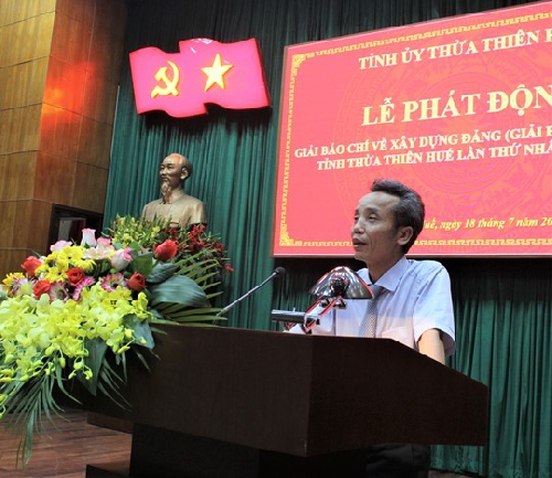 Phát động Giải báo chí về xây dựng Đảng (Giải Búa liềm vàng) tỉnh Thừa Thiên Huế lần thứ nhất năm 2022