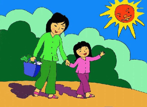 Bé ngoan hỏi mẹ