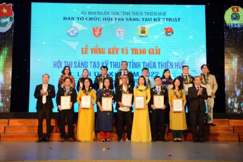  Trao giải hội thi sáng tạo kỹ thuật tỉnh Thừa Thiên Huế lần thứ XII, năm 2022