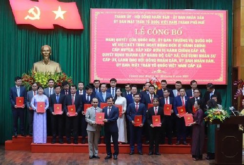 Trụ sở làm việc của 40 phường, xã sau sắp xếp thuộc quản lý của Thành phố Huế