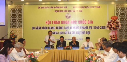Hội thảo khoa học quốc gia với chủ đề “80 năm Cách mạng Tháng Tám và Quốc khánh 2/9 (1945 - 2025) - Ý nghĩa lịch sử và giá trị thời đại”