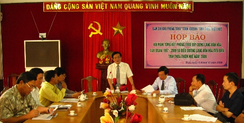 Họp báo về “ Hội nghị tổng kết Phong trào xây dựng làng văn hoá giai đoạn 1997-2009 “